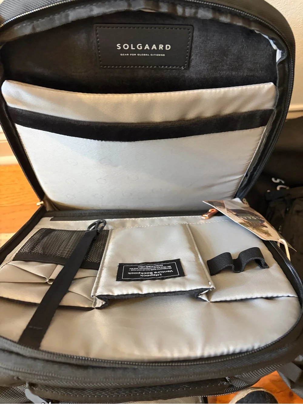 RARE Solgaard Venture Backpack w/ Closet Baltic Black Rose Gold Large NWT